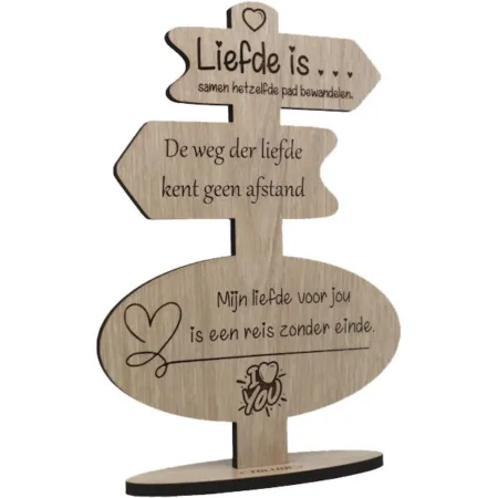 Valentijn Cadeau Liefde is ... | Houten Wenskaart | Valentijnsdag 14 februari - Afbeelding 3