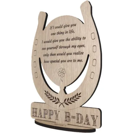 Wooden Birthday Plaque | Unique Design with Heartfelt Message - Afbeelding 2