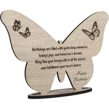 Birthday Gift Butterfly | Unique Wooden Greeting Card - Afbeelding 2