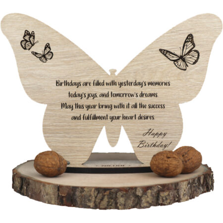 wooden greeting card butterfly