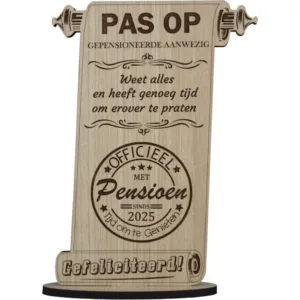 officieel met pensioen sinds 2025