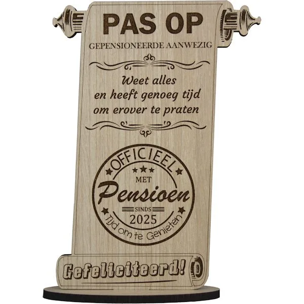 officieel met pensioen sinds 2025